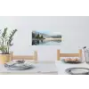 Meer - Mist - Bergen - Landschap Muursticker klein -eettafel