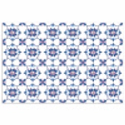 Modern - Patroon - Blauw - Roze poster papier klein 62 -3d