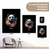Panda als tropische straatkunst tuinposter los doek klein -Xsfeer9_DE