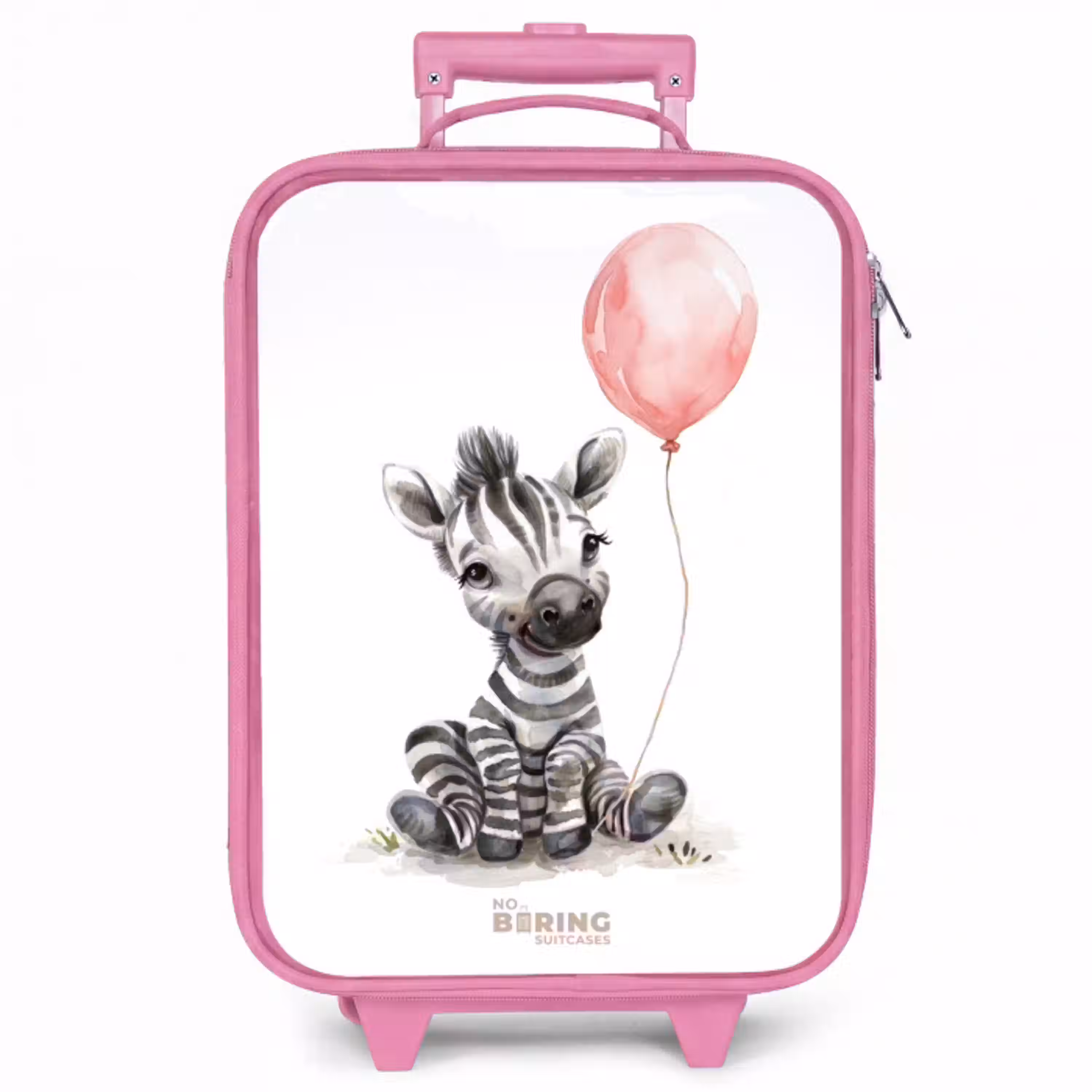 Zebra met roze ballon Kinderkoffer - Roze klein -zzz_website3d