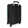 Bruine hond door gescheurd blauw plastic NBS - Handbagage koffer - Kinderen Unisex middel -achterkant