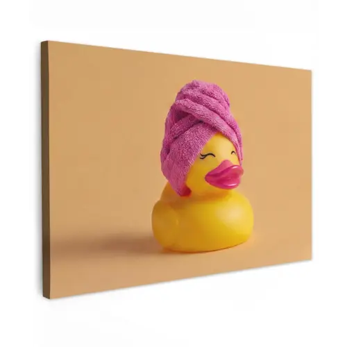 Badeend - Handdoek - Kleurrijk canvas 2cm klein -z3d