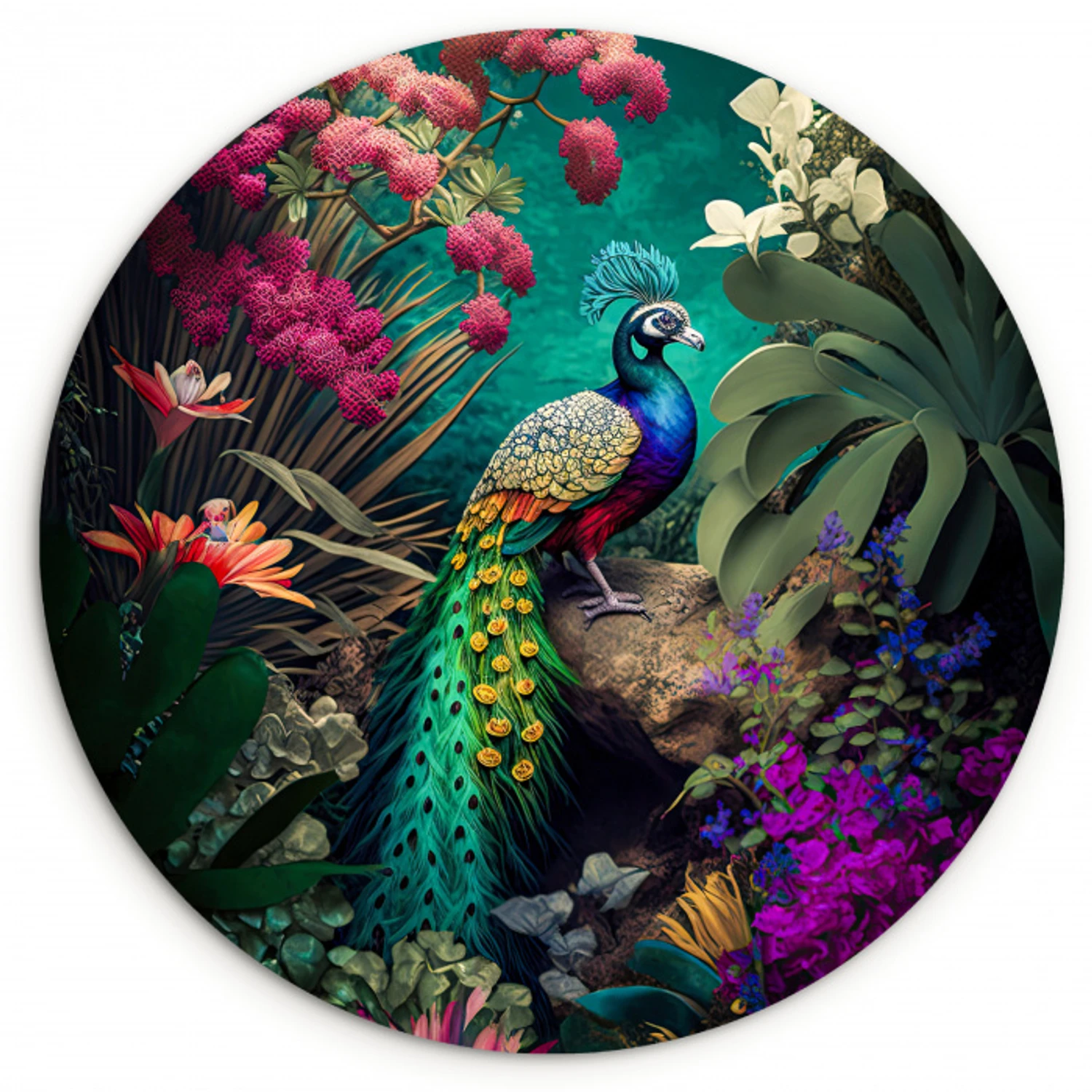 Exotische Pracht KitchenYeah - Keuken - Wandcirkel Forex klein -3d