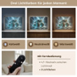 Monstertruck - Bliksem - Blauw - Jongens - Auto Light Box met batterij (Wandlamp kind) middel -USP_lichtkleurDE
