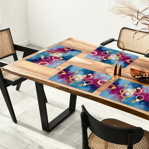 Cirkels - Goud - Abstract Placemat vinyl groot -zzsfeer4_Kitchenyeah-website