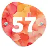 Oranje bloemenmix - Traditioneel Naambord Organisch middel -3d