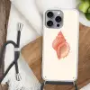 Schelp - Roze - Structuur Hoesje iPhone 16 Pro Max met koord klein -sfeer4