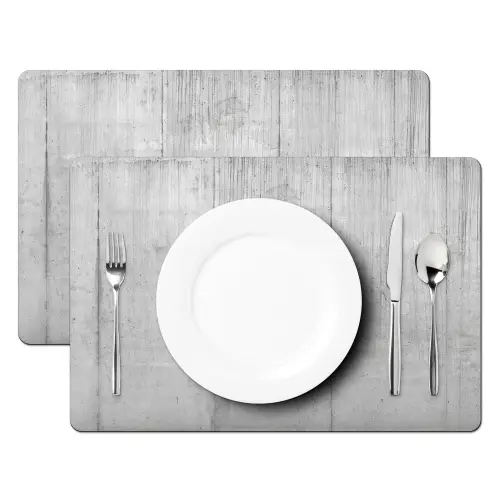 Grijs - Betonlook - Industrieel Placemat vinyl groot -zzsfeer2_Kitchenyeah-website