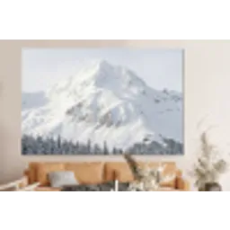 Berg - Sneeuw - Winter - Natuur - Wit forex 5mm xxl -bovenbank