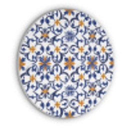 Patroon - Modern - Kleurrijk Akoestische PET Vilt - Rond klein 838 -3d