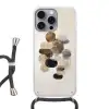 Ovaal - Kleurvlakken - Penseelstreken Hoesje iPhone 16 Pro Max met koord klein -3d