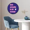 Tekst - Valentijn - Love - Blauw Fotolijst rond zonder passe partout klein -sfeer2