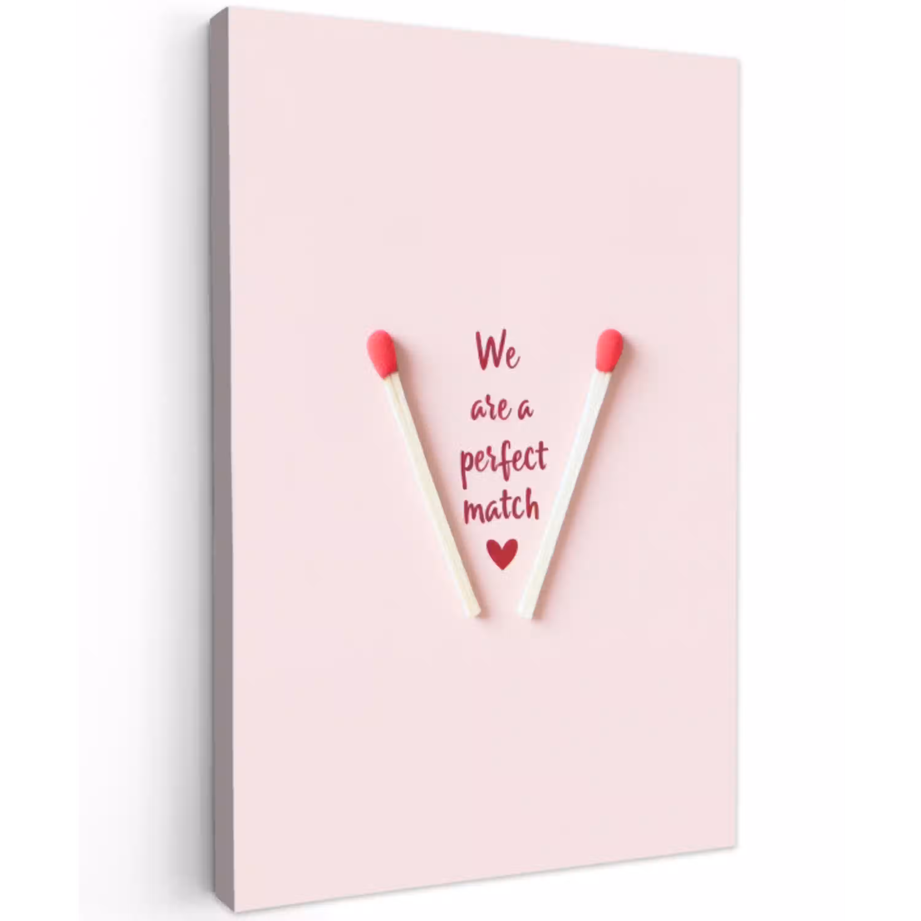 Perfect - Minimalistisch - Valentijn Tuinposter op houten frame 2 cm dik klein -3d