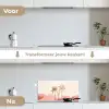 Palmbomen - Heuvels - Minimalistisch - Zachtroze keuken achterwand spatscherm klein -voor_na_NL