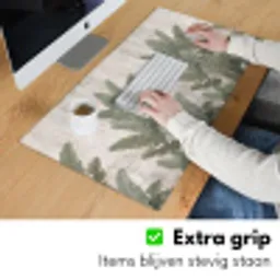 Bananenbladeren - Beton - Groen Muismat XXL klein -sfeer3