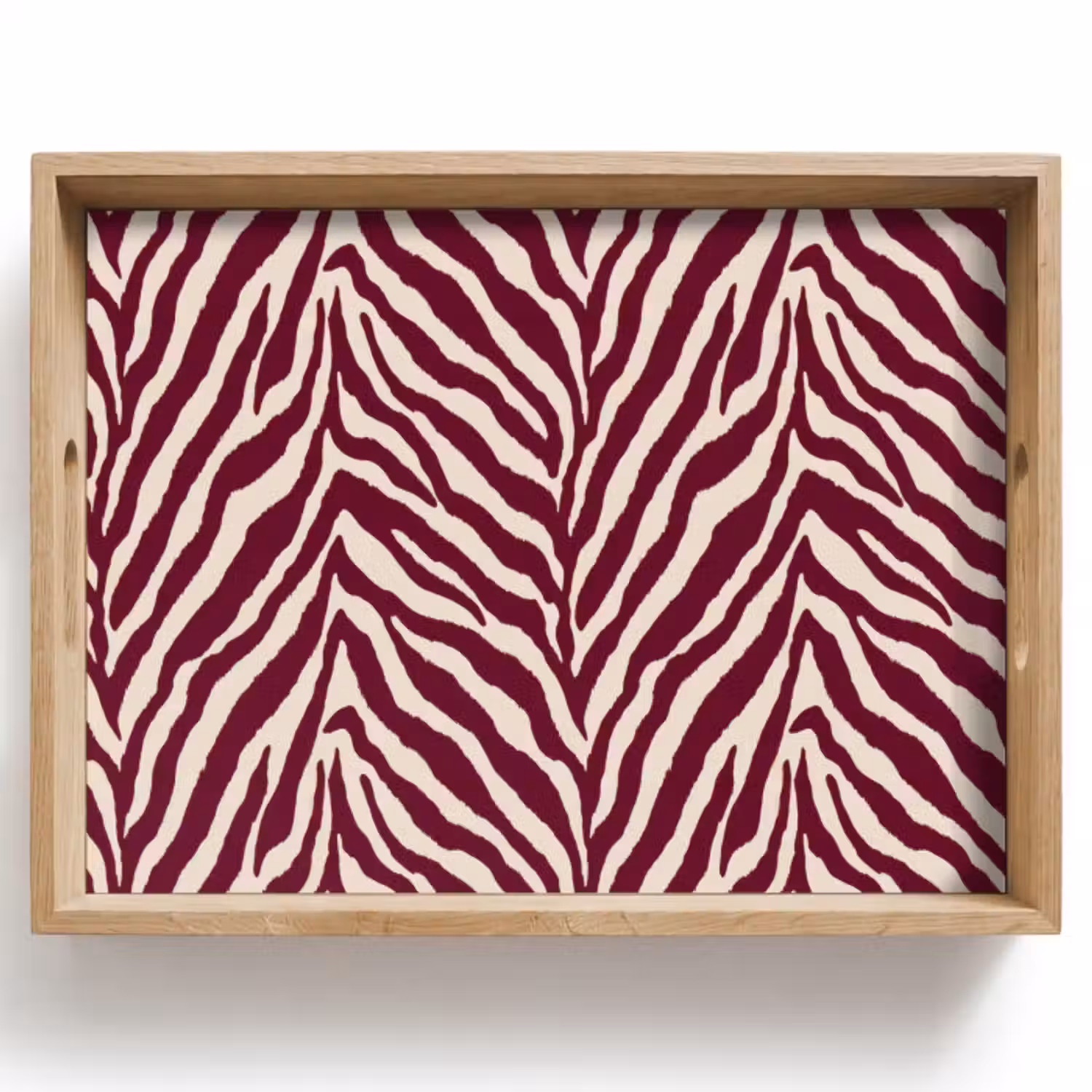 Dienblad - Zebra - Motief - Bordeaux - Rood