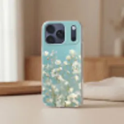 Stengels - Bloemen - Lucht - Wit Telefoonhoesje iPhone 17 Pro Max klein -sfeer2