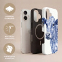 Illustratie - Koe - Blauw Toughcase MagSafe Apple iPhone 17 klein -USP_Lagen_DE