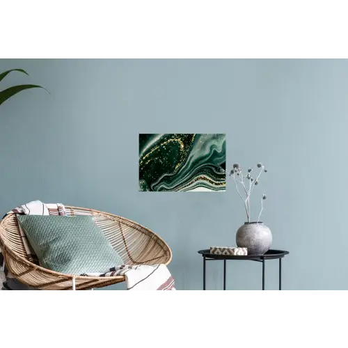 Marmerlook - Goud - Groen - Glitter - Design - Marmer Muursticker klein -plant