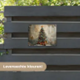 Kerstboom - Vintage - Kerst - Cadeau tuinposter los doek klein -sfeer3