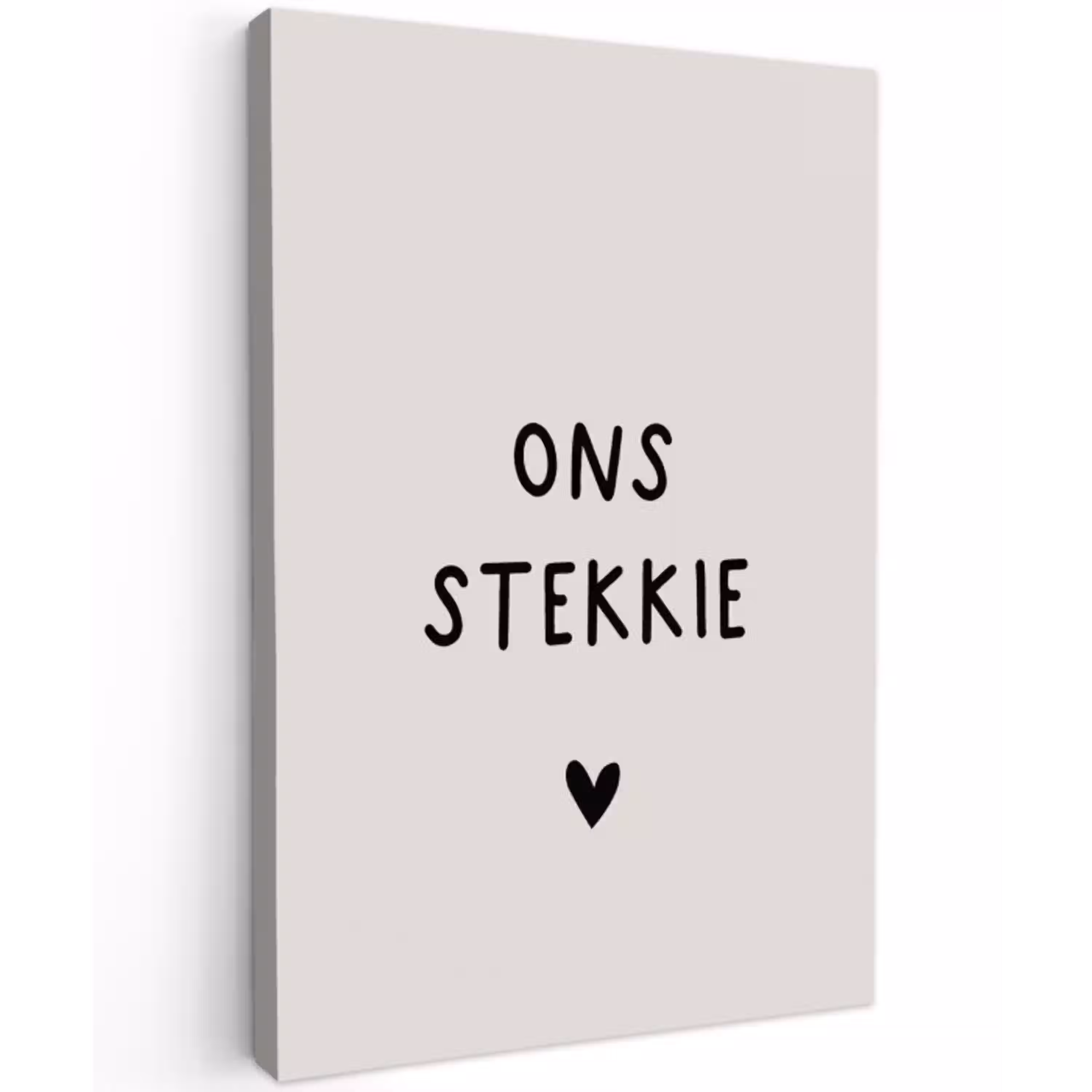 onsstekkie-beige Tuinposter op houten frame 2 cm dik klein -3d