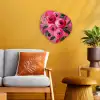 Bloemen - Verf - Roze Wandcirkel Organisch Forex 3mm klein -sfeer4