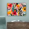 Bloemen - Bladeren - Abstract - Kleurrijk canvas 2cm klein -sfeer4