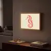 Zeepaardje - Rood - Fijne details Light Box met batterij (Wandlamp) middel -sfeer1
