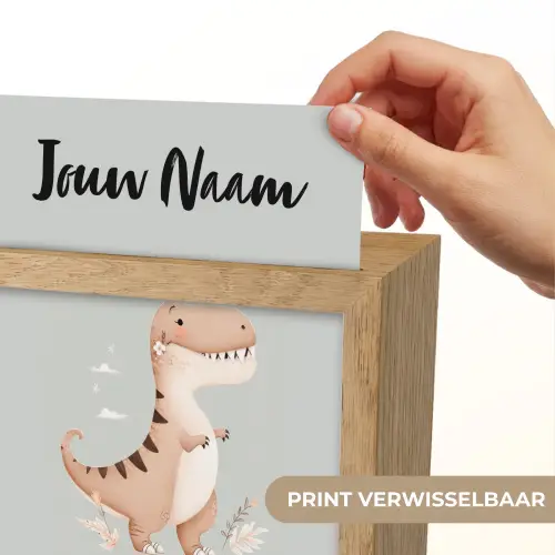 Dino - Blauw - Bloemen Light Box met kabel (Kinderlampje) klein -USP_websiteprintNL