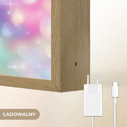 Licht - Regenboog - Hartjes Light Box met batterij (Wandlamp kind) middel -USP_websiteoplaadbaarNL