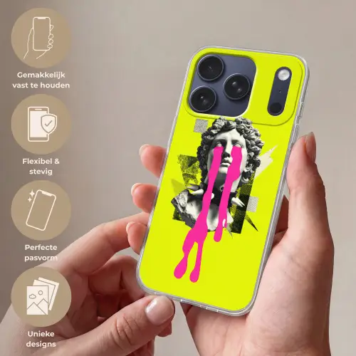 Buste - Verf - Geel Telefoonhoesje iPhone 17 Pro klein -sfeer3_NL