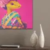Hagedis - Bloemen - Roze - Kimono PET vilt klein -sfeer6_closeup