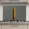 Potlood - Schilderij - Geel keuken achterwand spatscherm klein -3d_website