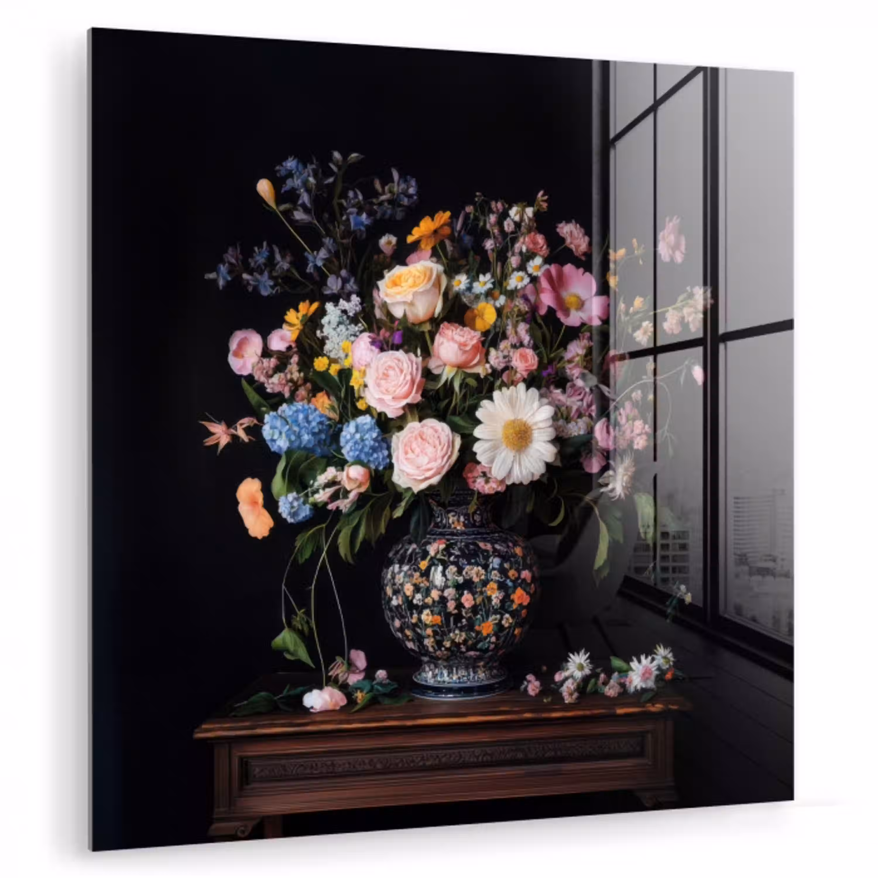 Bloemenvaas - Hout - Bloemen - Boeket plexiglas 5mm klein -zzzproduct_nieuw