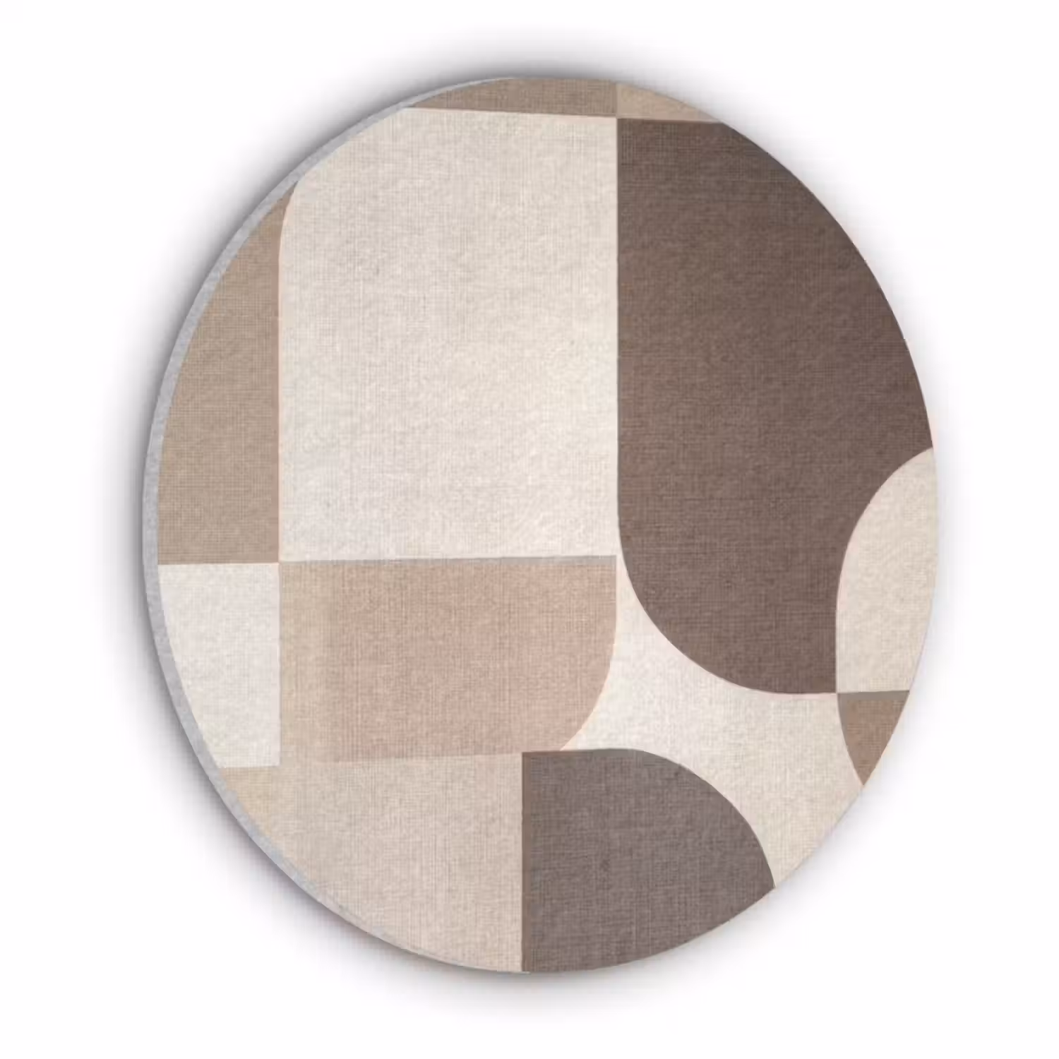 Acoustic painting round - Geometric - Woven structure - Modern