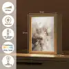 Verf - Abstract - Beige - Kunst Light Box met kabel (Tafellamp) klein -USP_NL