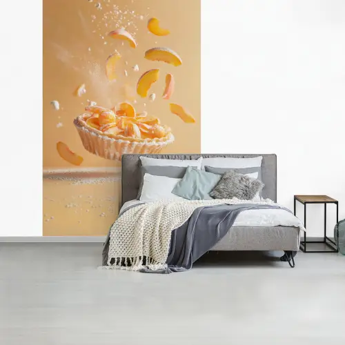 Peach - Eten - Taart - Oranje fotobehang vinyl groot -slaapkamer