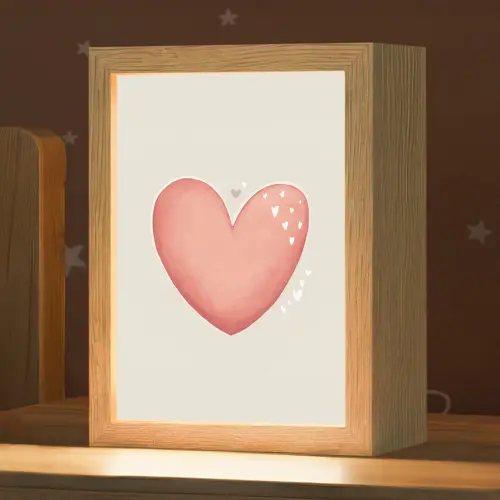 Rood - Hart - Beige Light Box met kabel klein -zzz_3d_website