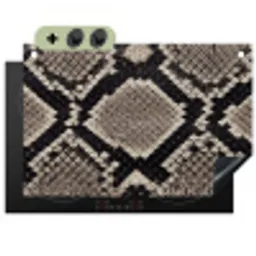 Slangenleer - Patroon - Beige Inductie beschemer met haakjes klein -3d