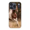 Paard - Bruin - Gras Telefoonhoesje iPhone 17 Pro klein -3d