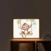 Aap - Dier - Kinderen - Jungle Light Box met batterij (Wandlamp kind) middel -sfeer1_kind