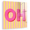 Tekst - Strepen - Roze plexiglas 5mm klein -zzzproduct_nieuw