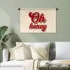 Oh honey - Rood - Schaduw Wandkleed katoen klein -sfeer7