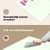 Focus on the good - Beige - Roze Inductie beschemer met haakjes klein -ky-schoon-nl