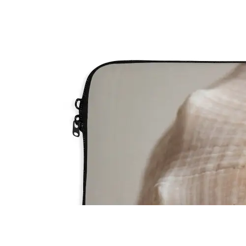 Schelp - Detail - Beige laptophoes neopreen klein -detail