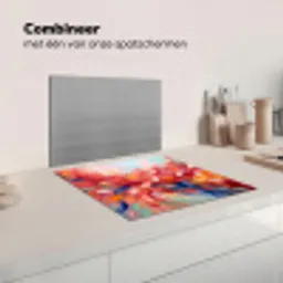 Bloemen - Abstract - Kunst - Modern Inductie beschermer vinyl 3mm middel -wsfeer7_website