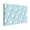 Blauw - Wit - Patroon - Bliksem Tuinposter op houten frame 2 cm dik klein 845 -3d