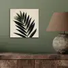 Palmblad - Donkere bladen - Subtiel aluminium wit klein -sfeer2