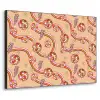 Disco - Patroon - Lijnen Textielframe zwart klein 947 -3d