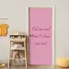 Eat me out don't stress me out - Roze - Handgeschreven deurposter klein -sfeer4